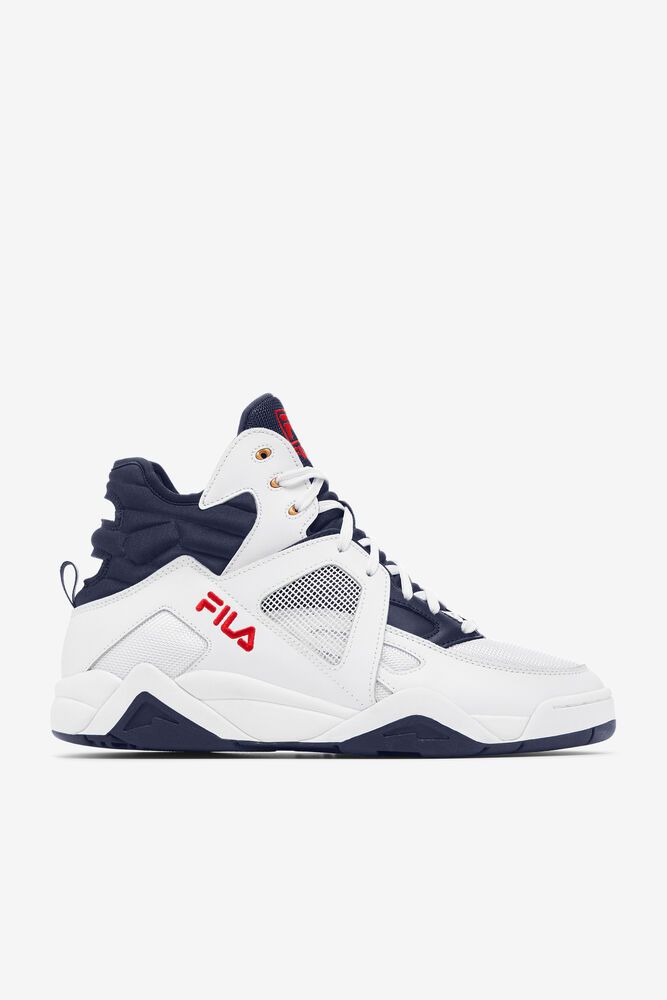 Fila Cage Mid White Sneakers Mens - NZ 63817-JVTI